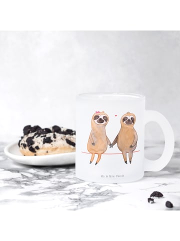 Mr. & Mrs. Panda Tasse Faultier Pärchen ohne Spruch in Transparent