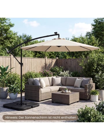 COSTWAY Sonnenschirmständer 60 Liter / 68 kg in Schwarz