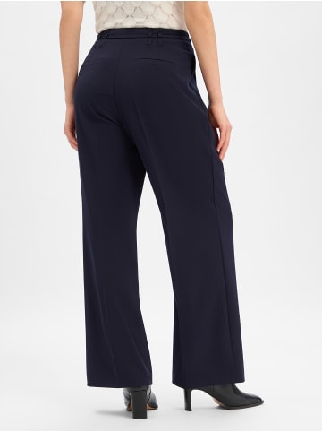 Zero Bundfaltenhose in marine