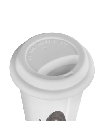 Mr. & Mrs. Panda Thermobecher To Go Stinktier Handstand ohne Spruch in Weiß