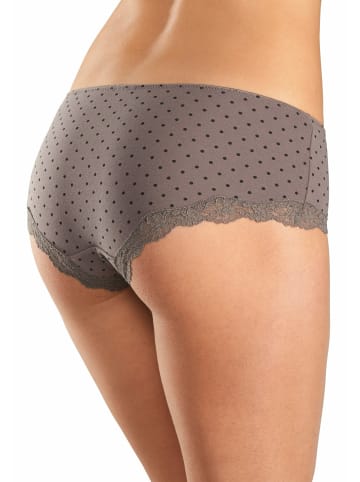 LASCANA Panty in taupe-uni, gepunktet, gestreift