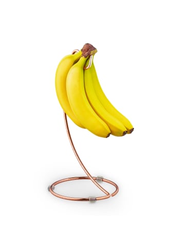 relaxdays Bananenhalter in Kupfer - (H)33 x Ø 17 cm