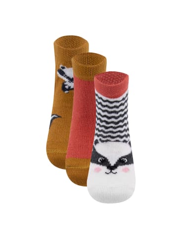 ewers 3er-Set Socken 3er-Set Dachs in grau