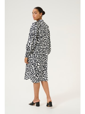 Kaffe Kleid KAroxy in White/Black Leopard