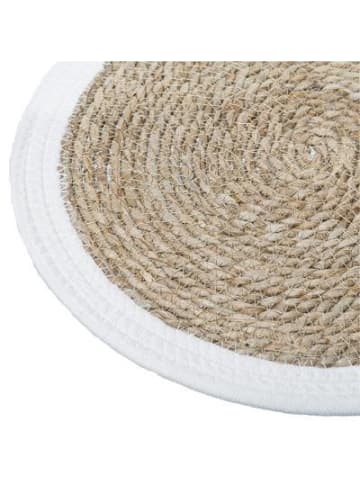 Secret de Gourmet Tischset aus Seegras HAPPY, 1 Stück in Weiß, Ø 38 cm