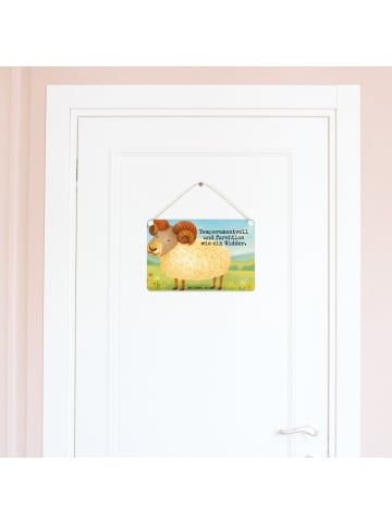 Mr. & Mrs. Panda Deko Schild Sternzeichen Widder Design mit Spruch in Weiß