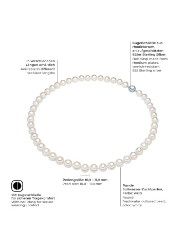 Valero Pearls Kette aus Sterling Silber mit Süßwasser-Zuchtperle in weiß