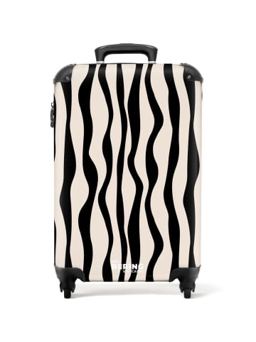 NoBoringSuitCases Suitcase, Handgepäck, Koffer, Reisekoffer Zebra weiß schwarz