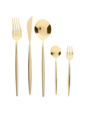 Beliani 30-tlg Besteck Set RIGATONI in Gold