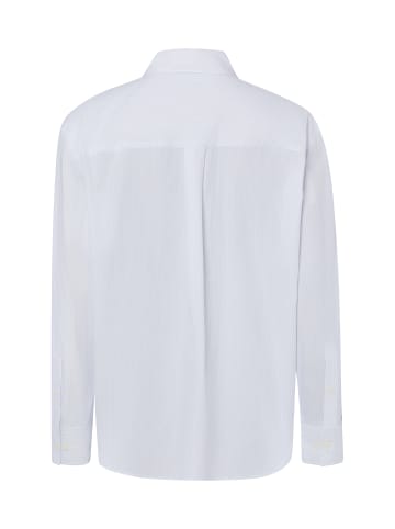 SAMSOE & SAMSOE Hemdbluse Salova Pocket in weiß blau