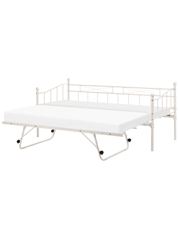 Beliani Tagesbett LOUANNEC in Beige - (W) 99 x (H) 96 x (L) 215 cm
