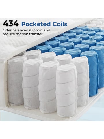 COSTWAY Matratze 90 x 200 cm in Weiß