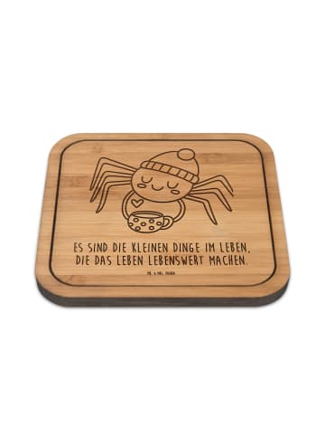 Mr. & Mrs. Panda Coaster Spinne Agathe Kaffee mit Spruch in Transparent
