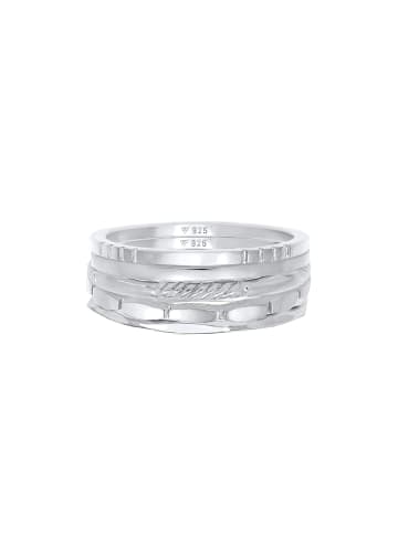 Elli Ring 925 Sterling Silber Ring Set, Twisted in Silber