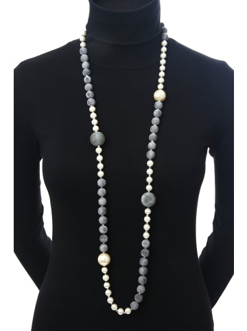 collezione alessandro Lange Kette " Amica " in grau