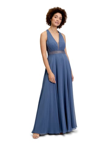 Vera Mont Abendkleid mit Spitze in Blue Stone