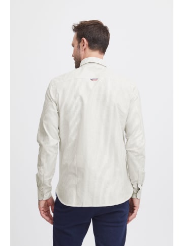 FQ1924 Langarmhemd FQSteven stripe oxford LS shirt in Beige