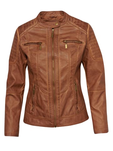 KOROSHI Leder-Effektjacke in beige