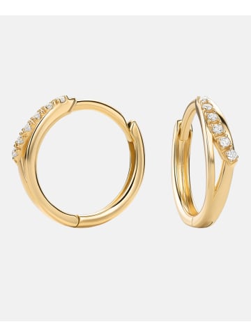 Diamant L'éternel Ohrringe aus 375 Gelbgold mit Zirkonia