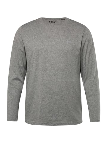 Men Plus Kurzarm T-Shirt in dunkelgrau melange