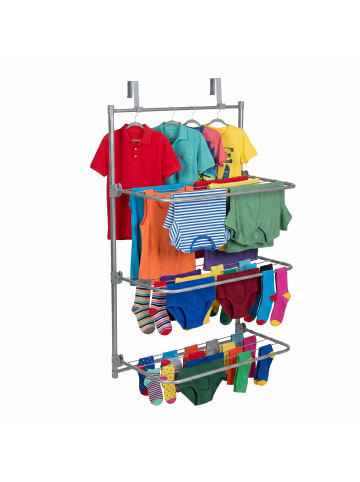 relaxdays Wäscheständer in Grau - (B)58 x (H)95 x (T)32 cm