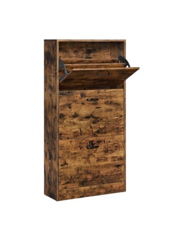 VASAGLE Schuhschrank Custos in Vintage - (B)60 x (H)120 x (T)24 cm