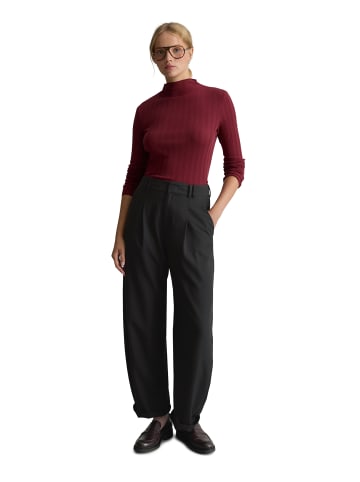 Marc O'Polo DENIM Ripp-Longsleeve slim in Deep Burgundy