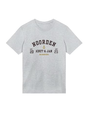 F4NT4STIC T-Shirt Knut & Jan Hamburg Noorden Collegiate in grau meliert