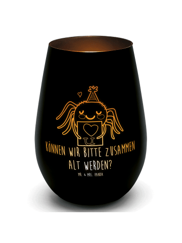 Mr. & Mrs. Panda Teelichthalter Spinne Agathe Brief mit Spruch in Schwarz