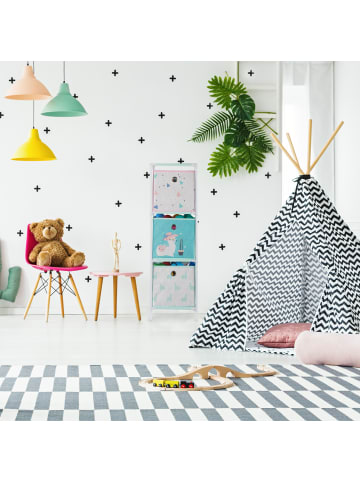 relaxdays Kinderregal Lama in Bunt - (B)53 x (H)62 x (T)30 cm