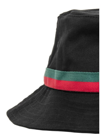  Flexfit Bucket Hat in black/firered/green