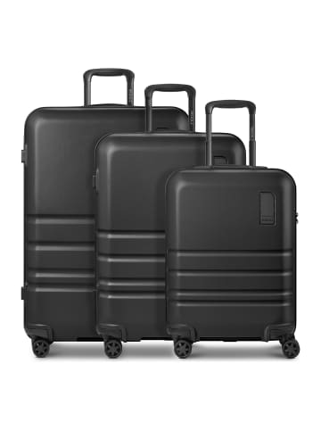 Redolz Pro ABS 4 Rollen Kofferset 3-teilig mit Dehnfalte black