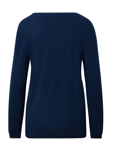 GOLDNER Kaschmirpullover Kaschmirpullover mit U-Boot Ausschnitt in royalblau