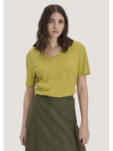 Hessnatur Hessnatur T-Shirt Oversize aus Leinen und Bio-Baumwolle in sommermoos