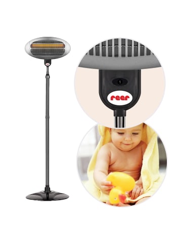 Reer Wickeltisch-Heizstrahler mit Ständer in Schwarz ab 0 Monate