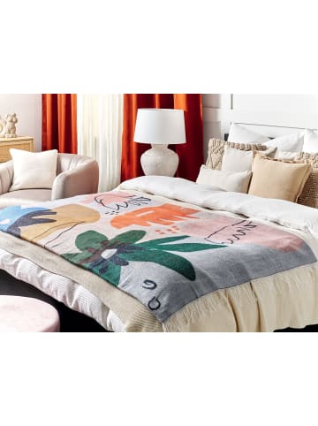 Beliani Kuscheldecke BAIDI in Bunt/Blau/Grün - (W) 130 x (H) 0.3 x (L) 170 cm