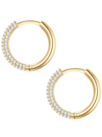 Yokoamii Ohrringe aus Messing mit Zirkonia in gelbgold