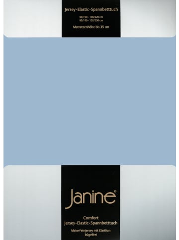 Janine Janine Spannbetttuch Elastic Jersey 5002 in perlblau
