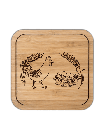 Mr. & Mrs. Panda Getränkeuntersetzer Huhn Stolz ohne Spruch in Transparent