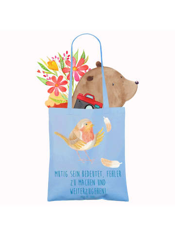 Mr. & Mrs. Panda Shopping Tasche Fehler machen Lernen mit Spruch in Sky Blue