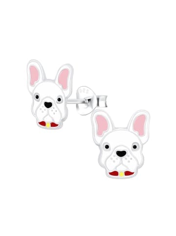 Alexander York Ohrstecker HUNDEKOPF rosa in 925 Sterling Silber, 2-tlg. in rose