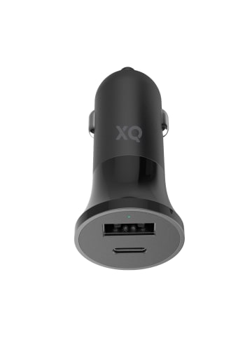 Xqisit KFZ Lader "KFZ-Ladegerät USB-A/USB-C Power Delivery 27W"  in schwarz