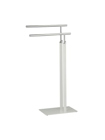 relaxdays Handtuchständer in Weiß/ Silber - (B)44 x (H)78 x (T)20 cm