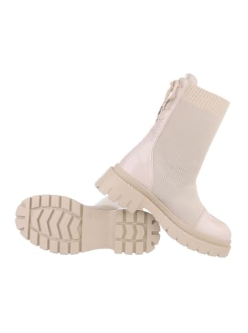 Ital-Design Stiefelette in Beige