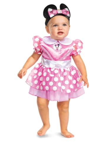 smiffys Disney Minnie Mouse Klassisches Kostüm Kleid & Stirnband in Pink