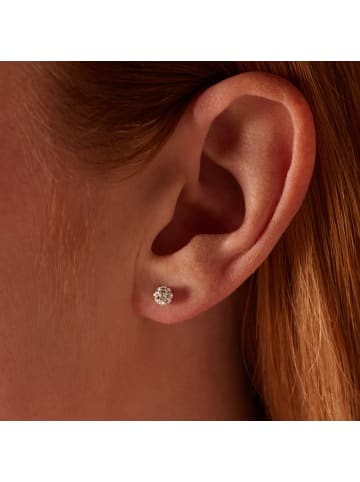 Lucardi 925 Silber Ohrringe Rund