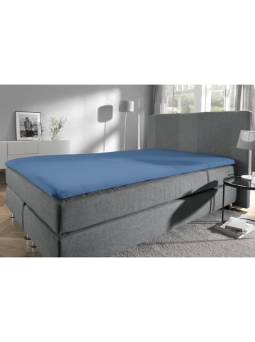 Erwin Müller Frottee Topper-Spannbettlaken Füssen in blau