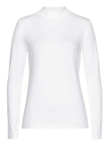 LASCANA Stehkragenshirt in weiß