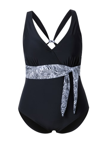 Ulla Popken Badeanzug in schwarz