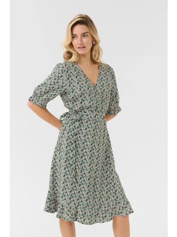 Cream Kleid CRTiah Feminine in Green Pink Flowers